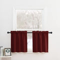 Nicetown Small Window Curtain Valances For Basement Blackout Short Window Covering For Kitchen Cabinet Cupboards, 29' Width X 2