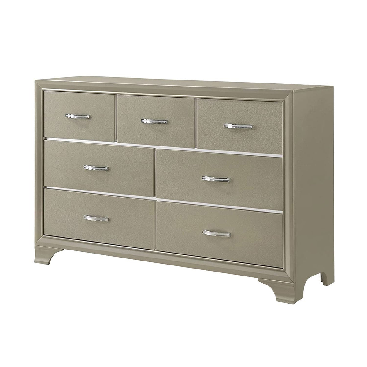 Acme Carine 7 Drawer Dresser in Champagne