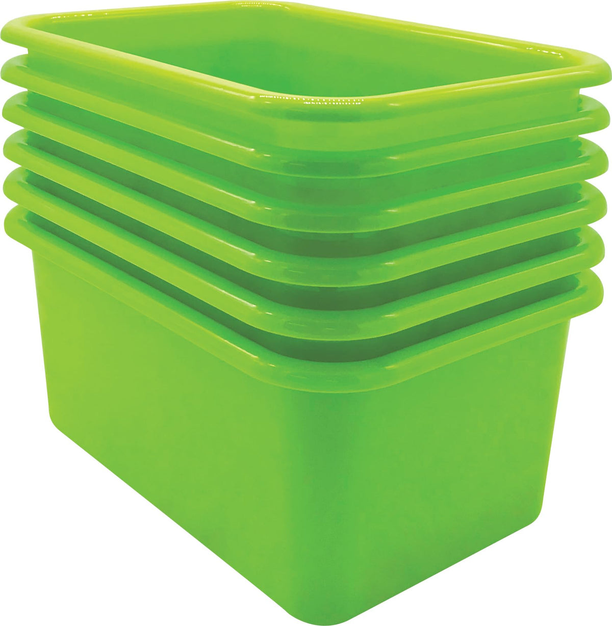 Teacher Created Resources Lime Small Plastic Storage Bin 6Pack (TCR2088574)