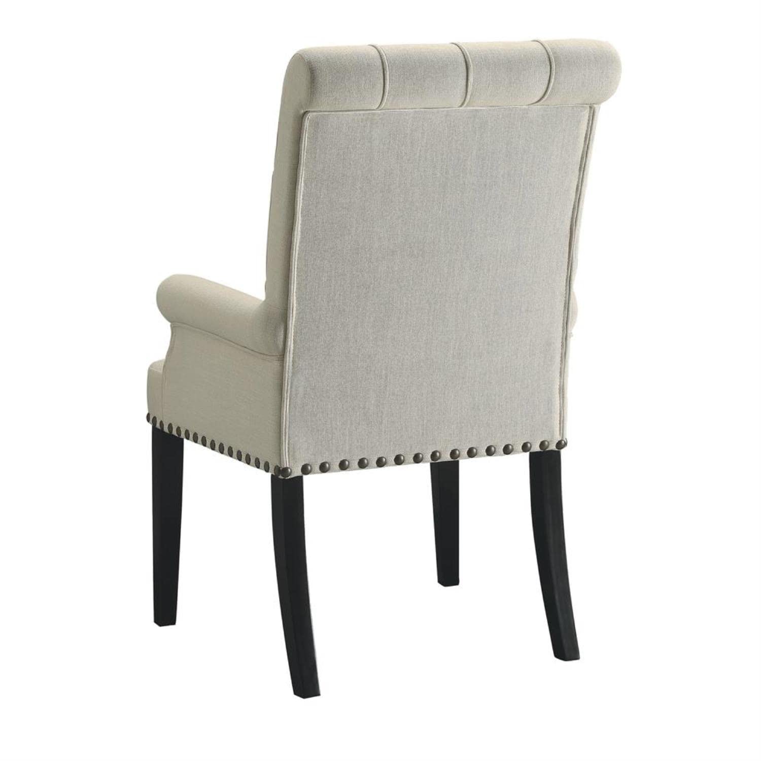 Coaster Furniture Dining Chair Beige Fabric Rustic Espresso Matte Gunmetal 190163