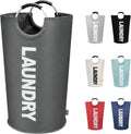 Topinon 90L Laundry Basket, Waterproof Laundry Hamper, Laundry Bag with Padded Handles, Clothes Hamper Stands Up Well, Collapsib