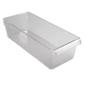 Kitchen Details 2 Pack Slim Refrigerator Storage Bin | Fridge & Freezer | Kitchen Organization | Stainless Steel Handle | Counte