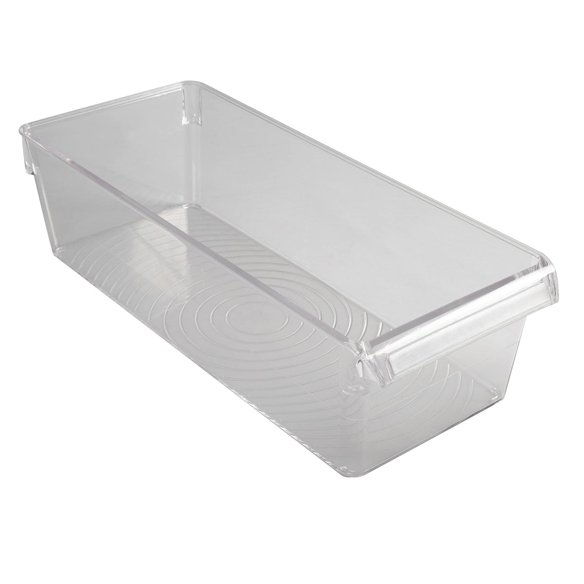 Kitchen Details 2 Pack Slim Refrigerator Storage Bin | Fridge & Freezer | Kitchen Organization | Stainless Steel Handle | Counte