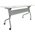 Lorell White Laminate Flip Top Training Table