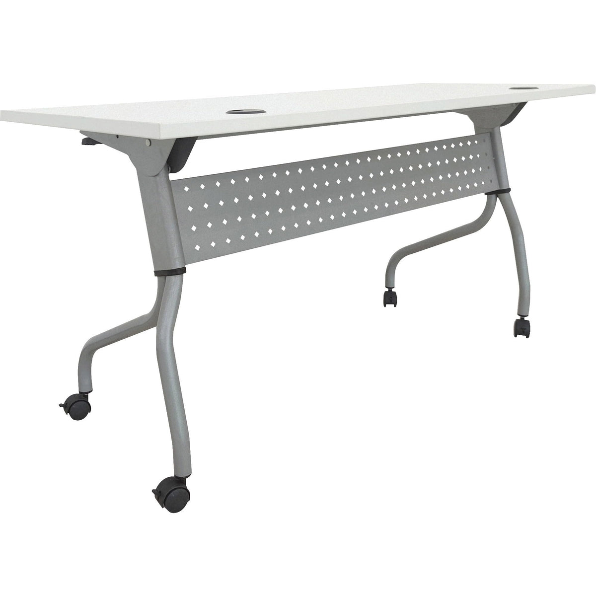 Lorell White Laminate Flip Top Training Table