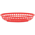 TableCraft 1074R Red 9-3/8 x 6 Oval Basket - Dozen