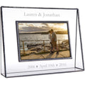 Anniversary Picture Frame Personalized Photo Display Clear Glass 1st 5th 10th 15th 20th 25th 30th 35th 40th 45th 50th J Devlin P