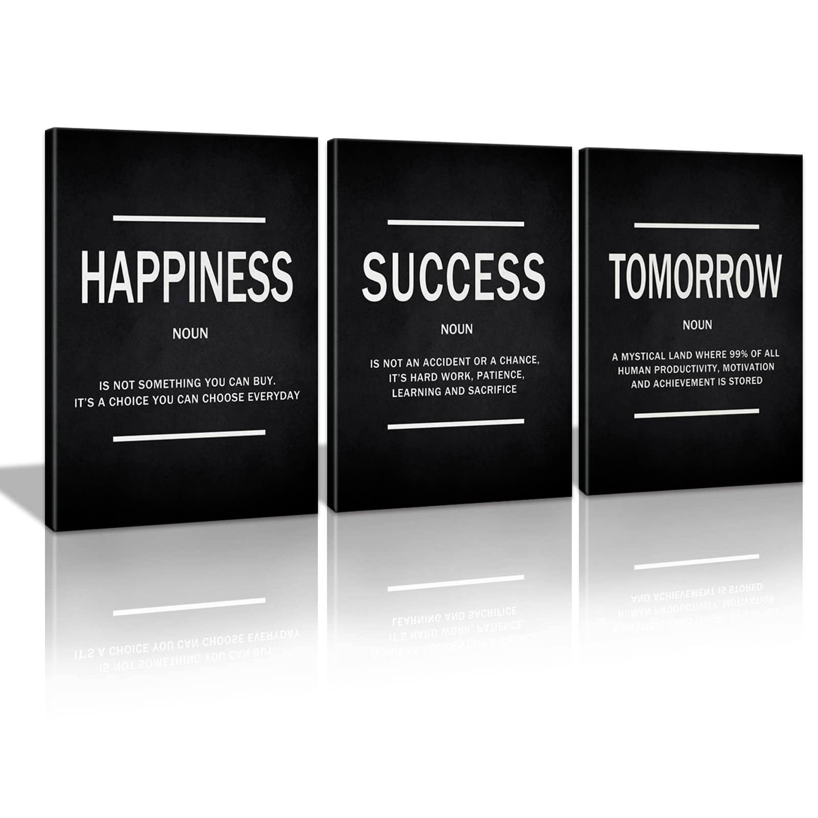KAWAHONE Success Quotes Wall Art, Motivational Entrepreneur Tomorrow Poster Inspirational Happiness Wall Hanging Picture Decor f