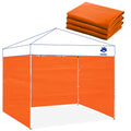Fanpat Instant Canopy Tent Sidewalls For 10X10 Pop Up Canopy Waterproof, 99% Uv Protection, 3 Piece Sidewalls, Orange(3Pcs Sidew
