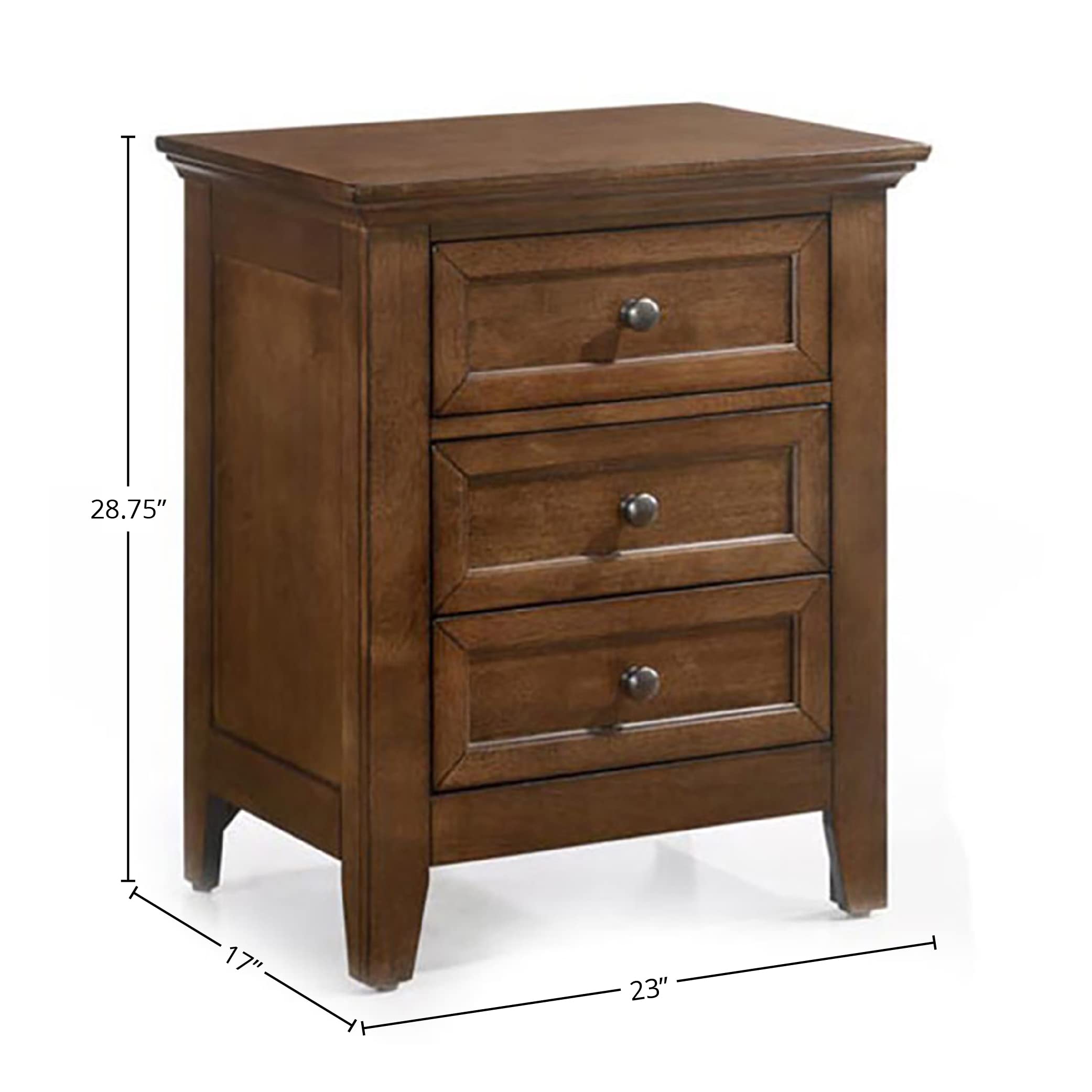 Intercon San Mateo Nightstand with 3 Drawers, Tuscan Bedside Tables