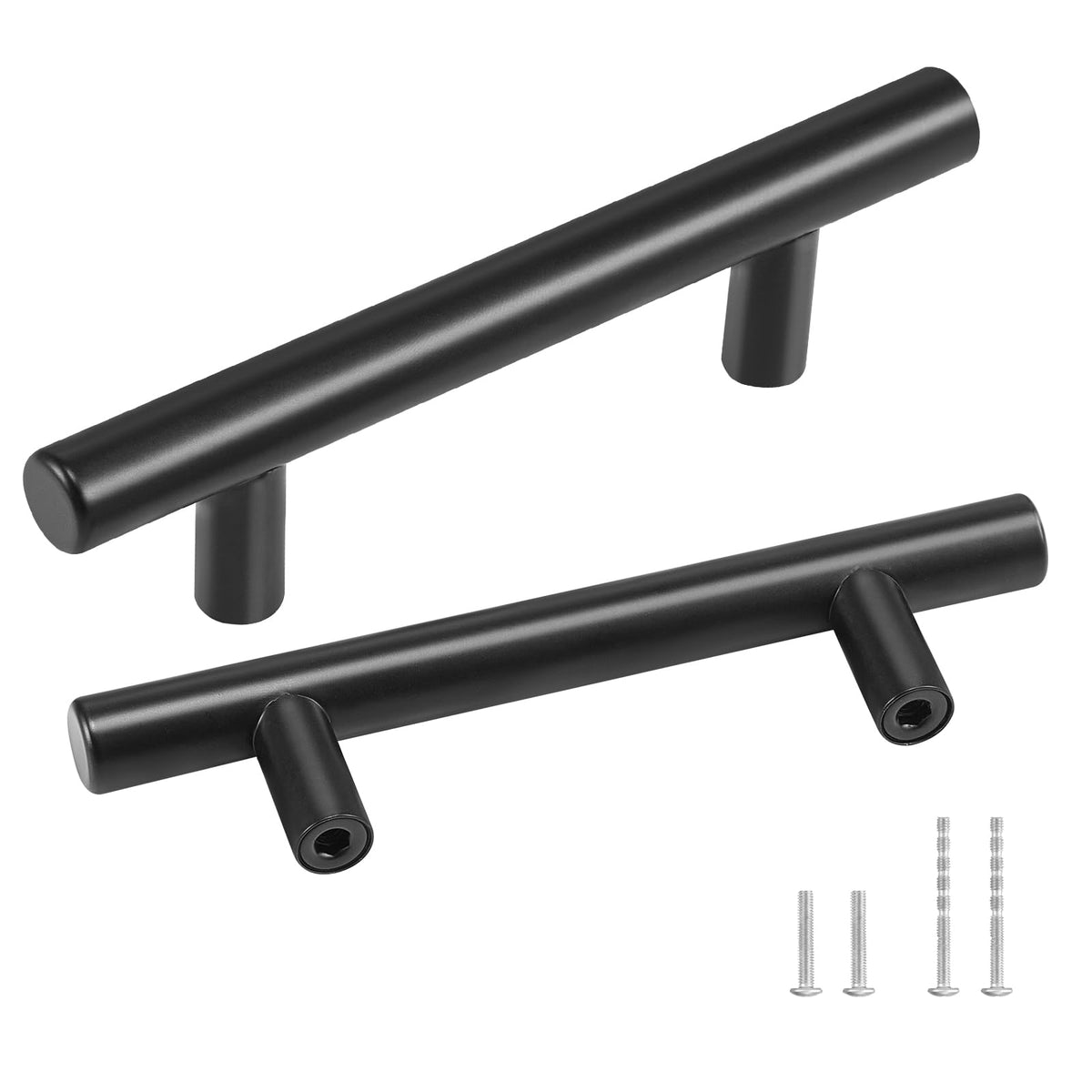 VEVOR 30 Pack Black Cabinet Pulls, 3in / 76mm Center to Center Kitchen Cabinet Drawer, Rust and Scratch-Resistant Hardware, Stai