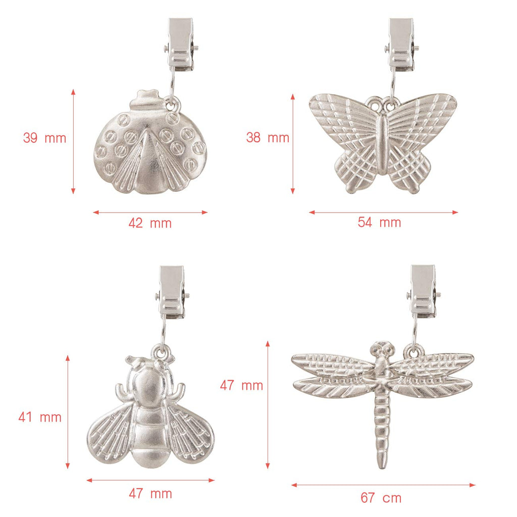 Gwhole 4 Pack Of Tablecloth Weights With Metal Table Clip Clamps For Outdoor Garden Party Picnic Table Covers