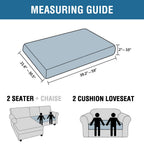 H.Versailtex Super Stretch Individual Seat Cushion Covers Sofa Covers Couch Cushion Covers Slipcover Sets Thick Jacquard Texture