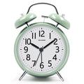 Peakeep Loud Battery Alarm Clock for Heavy Sleepers, Vintage 4 Inch Twin Bell Old School Fashioned Style for Bedrooms (Avocado G
