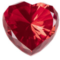Ruby Crystal Diamonds Paper Weights With Gift Box, 80Mm Red Heart Shape Real Crystal Diamond Glass Gems Paperweight , Big Diamon
