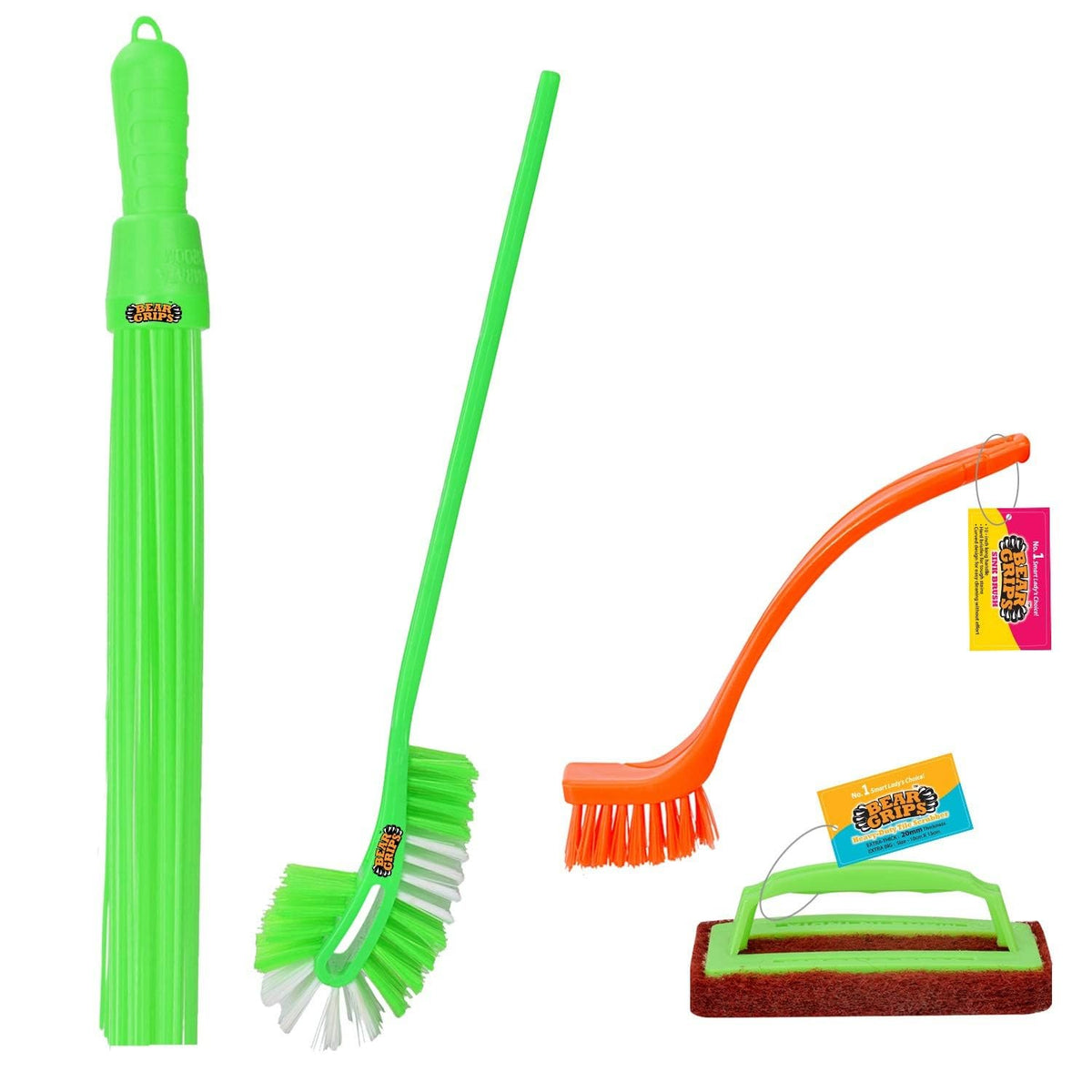 BEAR GRIPS Complete Bathroom Cleaning Set|Toilet Cleaning|4Items