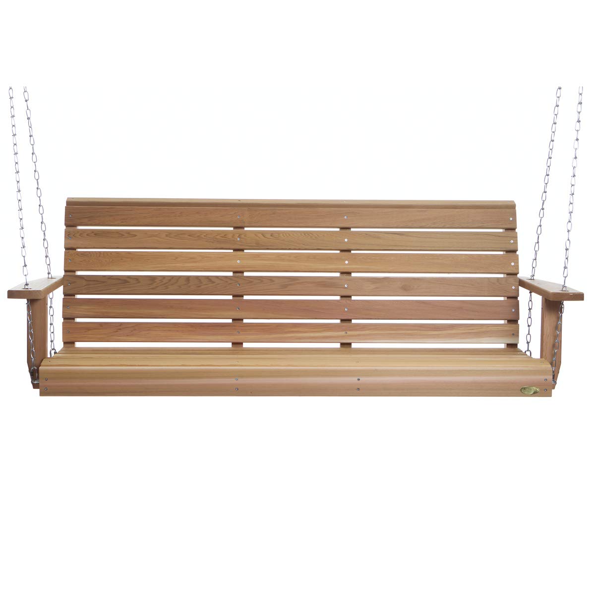 All Things Cedar PS70-SW10 Premium Porch Swing | 6Ft Outdoor Furniture & Patio Swing | Handcrafted Western Red Cedar | Comfort Springs, Easy Assembly, Sustainable Outdoor Bench 80.5X 23x 24