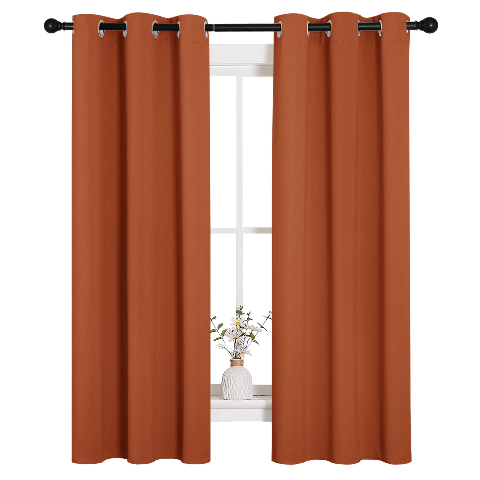 Nicetown Halloween Blackout Curtain Panels For Girls Room, Nursery Essential Thermal Insulated Solid Grommet Top Blackout Drapes