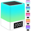 Night Light Bluetooth Speaker, Gifts for 10 11 12 13 14 15 Years Old Boys Teenager Girls, All-in-1 Dual Alarm Clock, Touch Senso