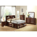 Acme Ireland Full Bed with Storage in Espresso