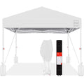 Best Choice Products 12x12ft Pop Up Canopy Tent, Outdoor Shade, 1 Person 1 Minute Set Up, Carry Case, 4 Weight Bags - White/Whit