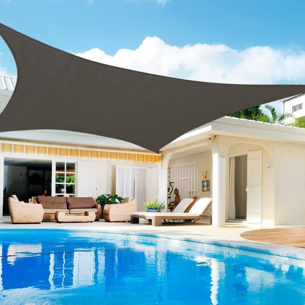Lehood Sun Shade Sail, 10'X 13' Rectangle Canopy Sail Uv Block Sun Shade For Outdoor Patio Garden Backyard, Outdoor Shade Sail G