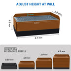 Annkut Furniture Risers 1.5 Inch, Rectangle Adjustable Risers Blocks For Bed Sofa Table And Couch Lifting,Heavy Duty Support Up