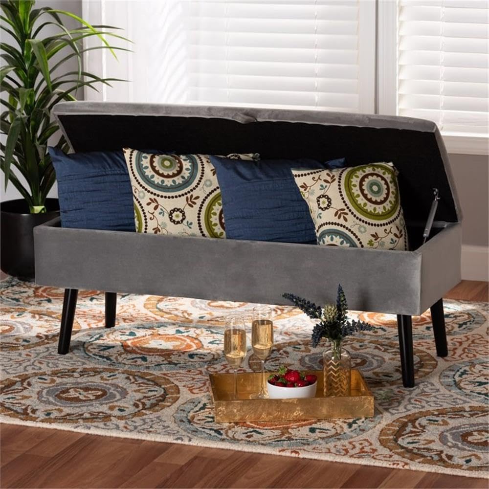Baxton Studio Caine Storage Bench - Thumbnail 2