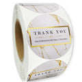 Thank You Stickers Small Business - Thank You For Supporting My Small Business Stickers - Gold Marble Design With Gold Foil Acce