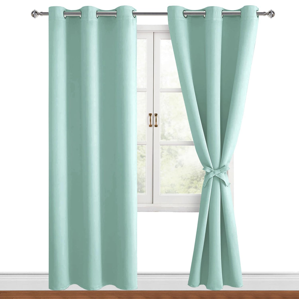 Hiasan Blackout Curtains For Bedroom, 38 X 84 Inches Long - Thermal Insulated & Light Blocking Window Curtains For Living Room,