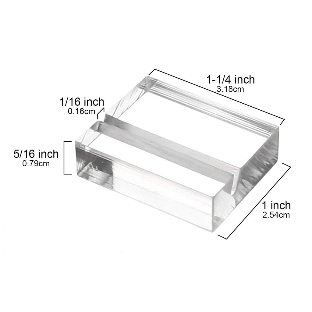 Onfireguy 24Pcs Place Card Holder Display Stands | 1.25'' Acrylic Card Holders For Wedding Place Cards Table Numbers Product Lab