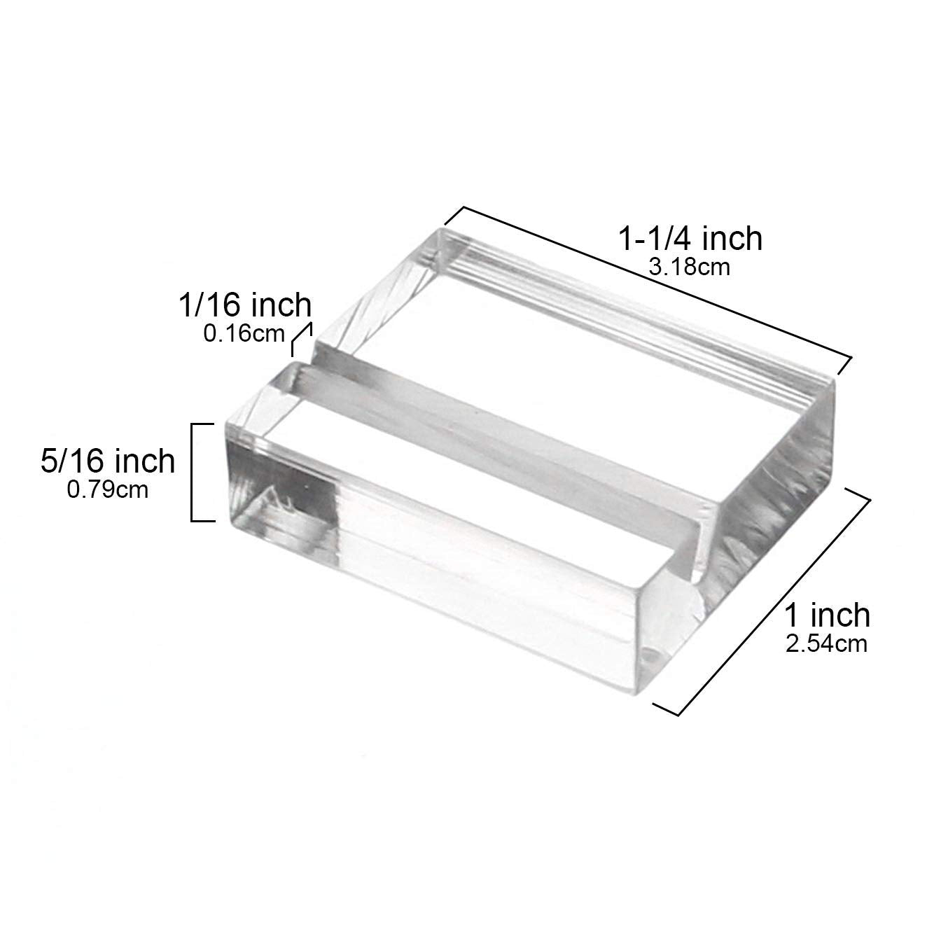 Onfireguy 24Pcs Place Card Holder Display Stands | 1.25'' Acrylic Card Holders For Wedding Place Cards Table Numbers Product Lab