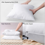 Otostar Pack Of 2 Outdoor Waterproof Pillow Inserts 16 X 16 Inches Premium Water Resistant Decorative Throw Pillow Inserts Squar