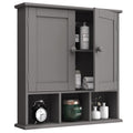 Taohfe Grey Bathroom Cabinet,Bathroom Wall Cabinet With 2 Door Adjustable Shelves,Over The Toilet Storage Cabinet,Bathroom Cabinet Wall Mounted,Medicine Cabinets For Bathroom Laundry Room Kitchen