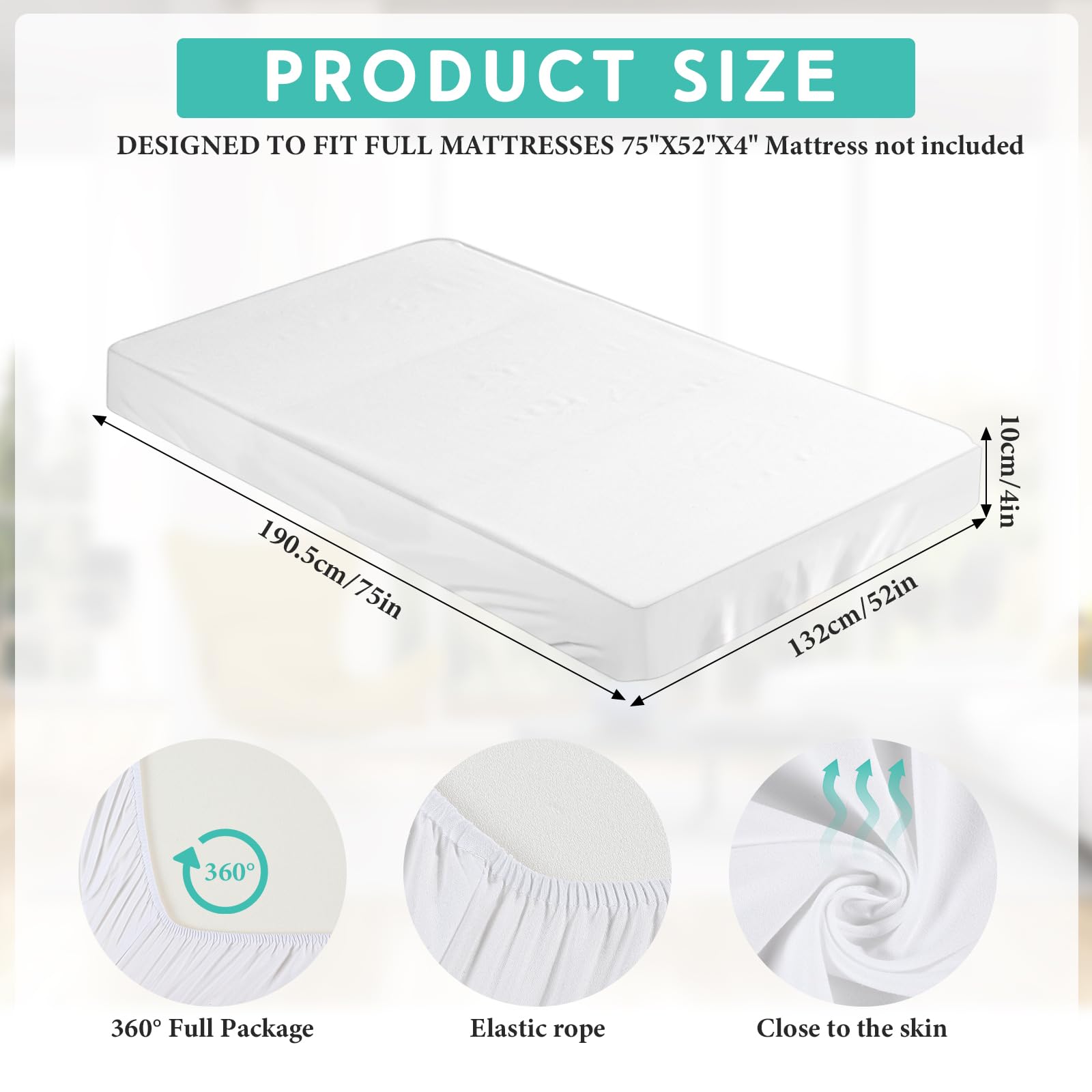 Breling Fitted Sheet (Sheet Only) Compatible With Milliard Trifold Mattress Folding Mattress Fitted Microfiber Sheet For Camp Bunk Rvs Bed(White,1 Pc,Full,4'')