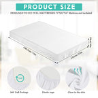 Breling Fitted Sheet (Sheet Only) Compatible With Milliard Trifold Mattress Folding Mattress Fitted Microfiber Sheet For Camp Bunk Rvs Bed(White,1 Pc,Full,4'')