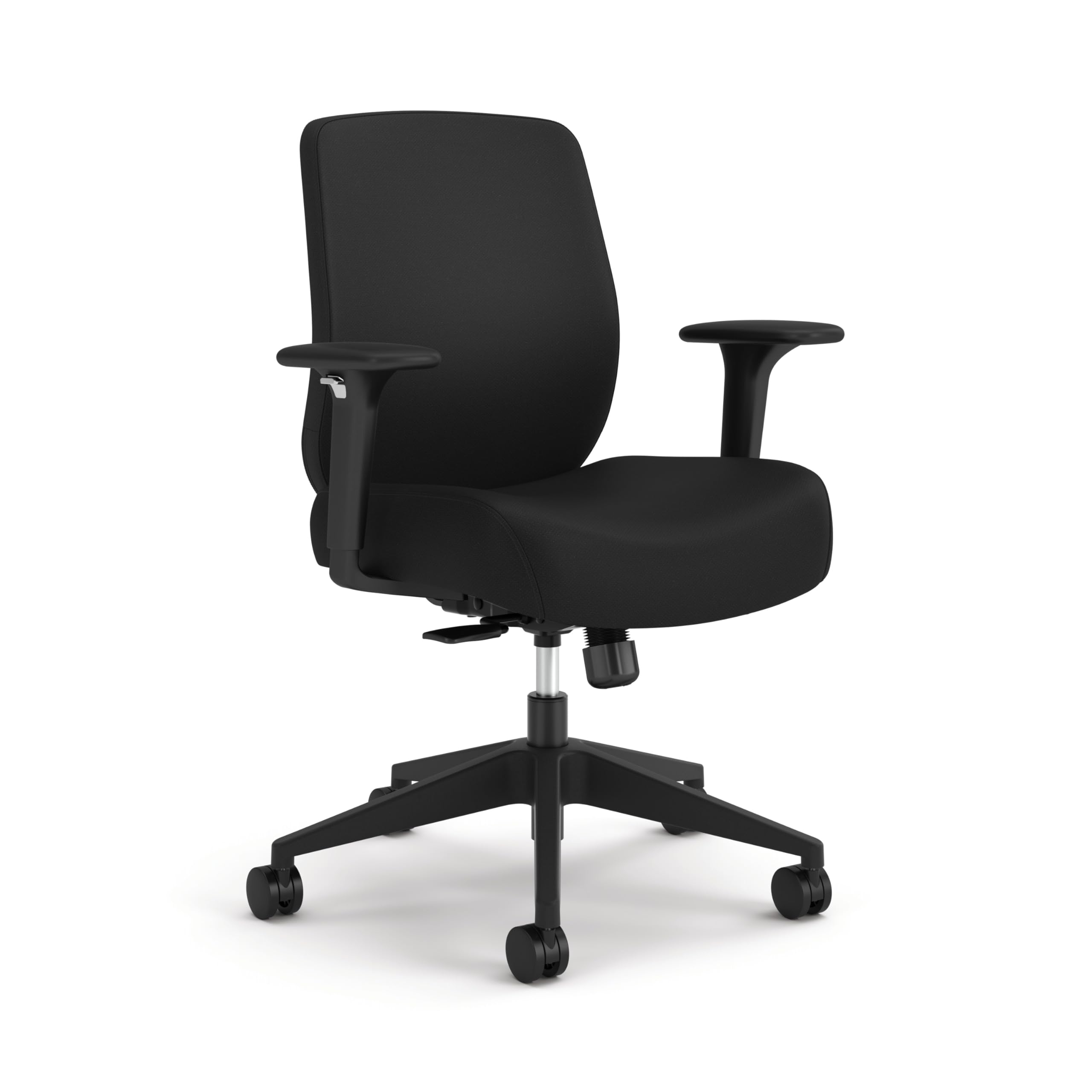Hon Altern Ergonomic Fabric Office Chair, 3.5 Inch Thick Foam Cushion Seat, Low Back Home Office, Upholstered Desk Chair, Height