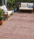5 X 8 Blush And Mauve Medallion Washable Indoor Outdoor Area Rug