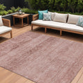 9 X 12 Blush And Mauve Medallion Washable Indoor Outdoor Area Rug