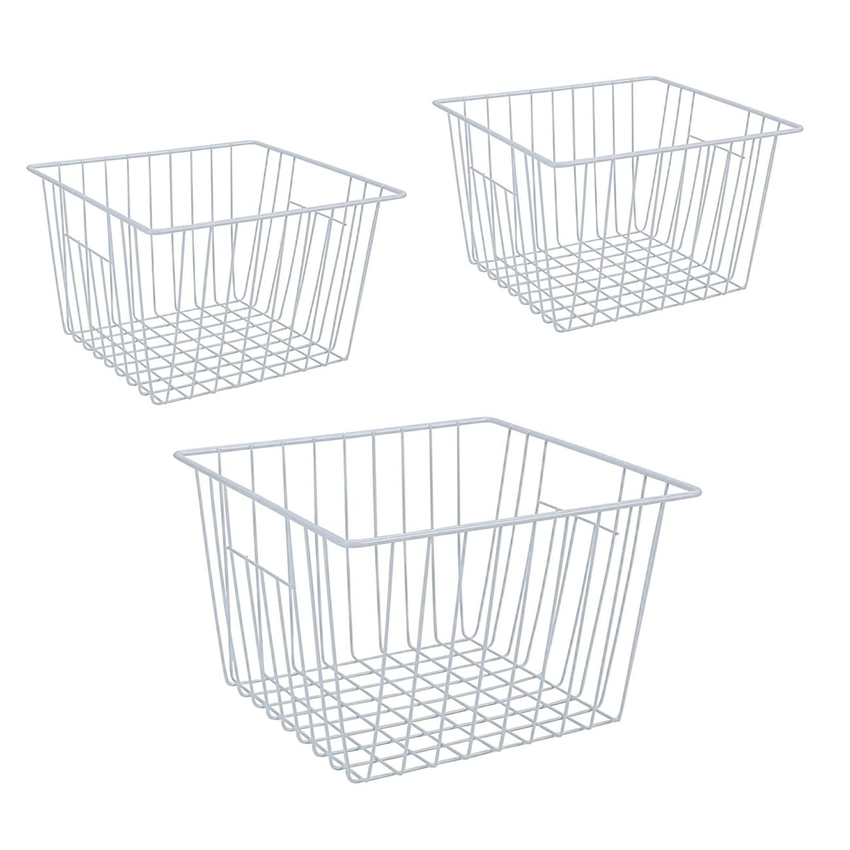 Freezer Baskets Organizer, Refrigerator Metal Wire Storage Basket Bins, Wire Basket Freezer Storage Organizetion for Kitchen, Pa