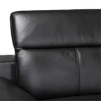 Baxton Studio Reverie Black Leather Sectional Sofa With Right Facing Chaise