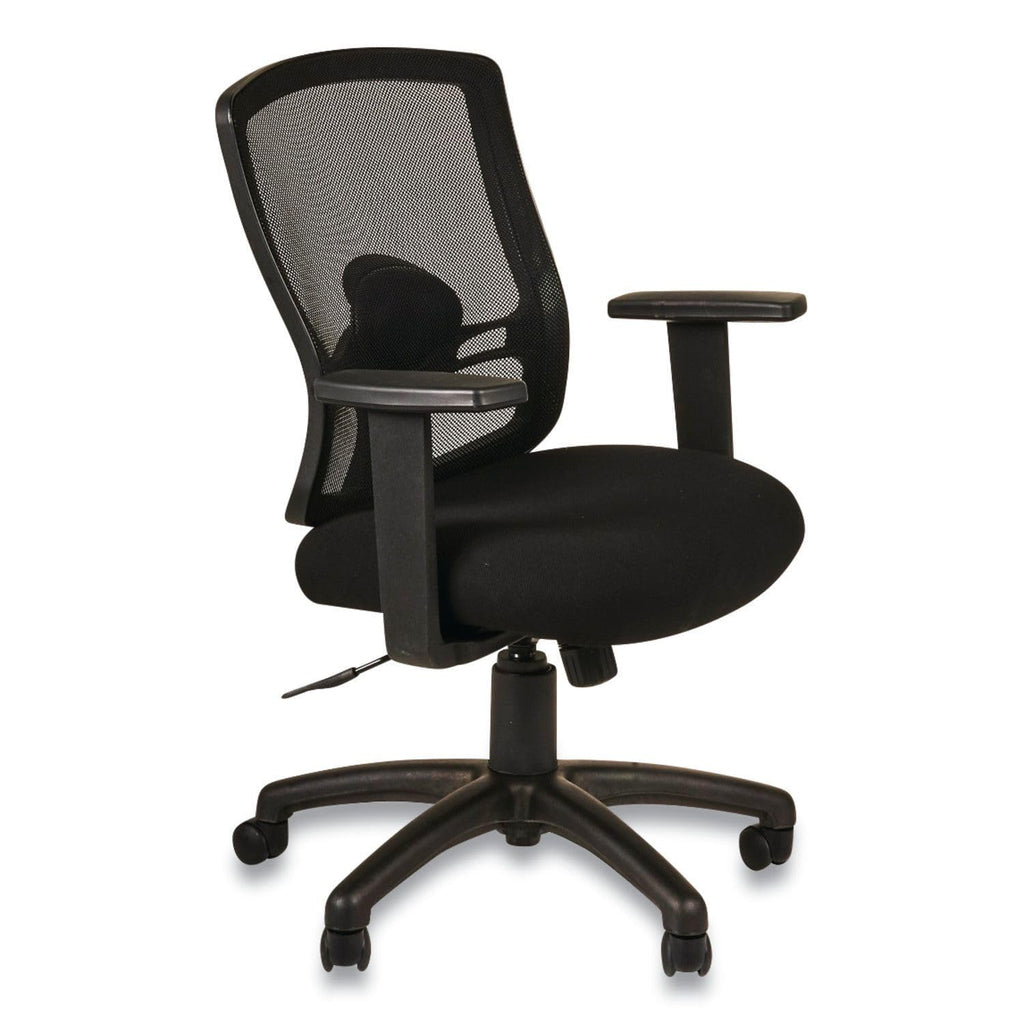 Alera Aleet4017B Etros Series 17.71 In. To 21.65 In. Seat Height Mesh Mid-Back Petite Swivel/Tilt Chair - Black