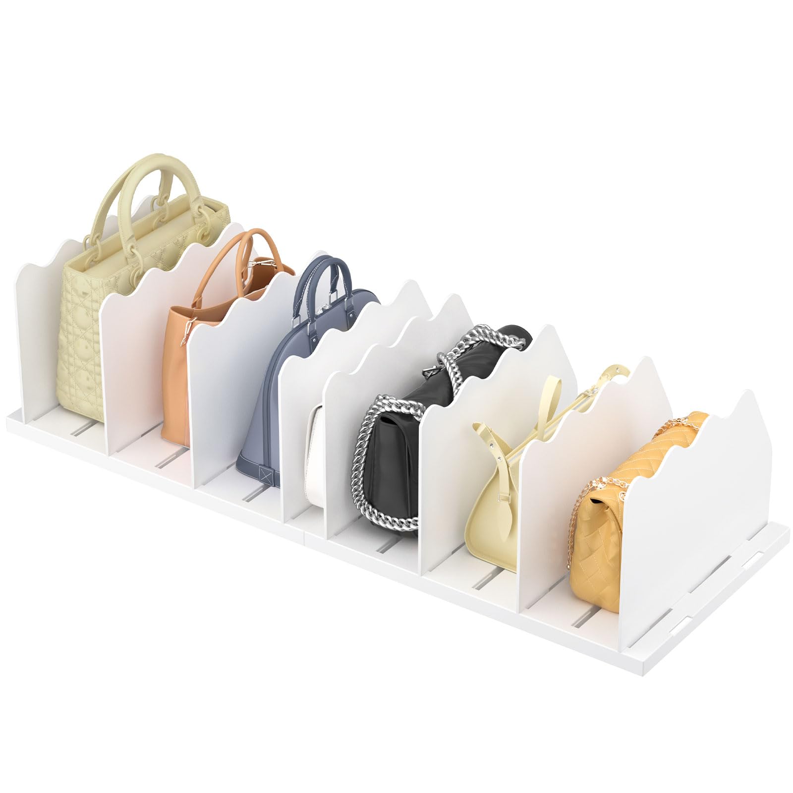 Soyo Adjustable Shelf Divider For Closet, Acrylic Purse Organizers For Closet, Handbag Shelf Dividers, Bookshelf Separator Organ
