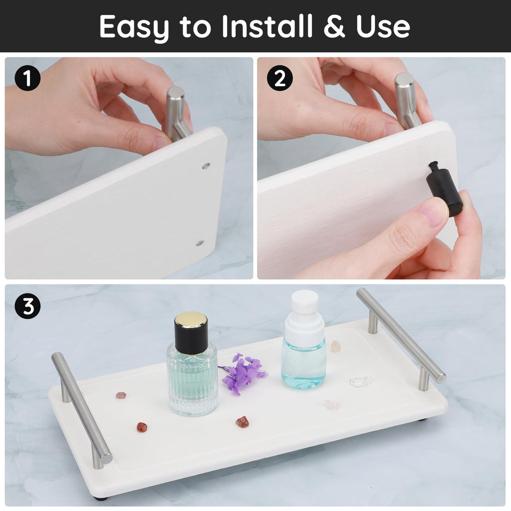 Segbeauty 12X6In Quick Dry Stone Sink Tray, Water Absorbent Instant Drying Diatomite Tray For Sink, Bathroom Tray Countertop Org