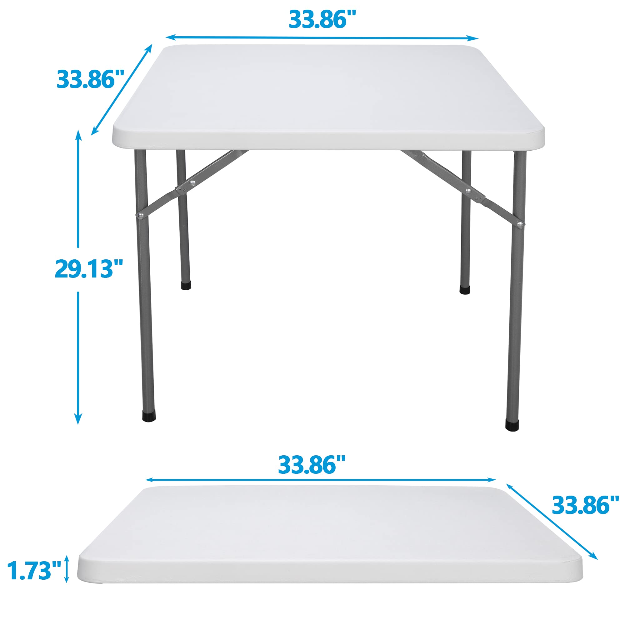 Zeny 3 Foot Portable Folding Table Camping Picnic Table Indoor Outdoor Dining Party Picnic Plastic Table