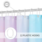 Gibelle Extra Long Shower Curtain 72 X 84, Tall Abstract Marble Shower Curtain, Pink Turquoise Modern Ink Art Waterproof Fabric