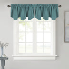 NICETOWN Window Blackout Valances for Bedroom, Thermal Insutaled Room Darkening Rod Pocket Valances for Small Window, 52 inch Wi