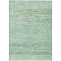 3 X 5 Artichoke Green And Beige Trellis Washable Indoor Outdoor Area Rug
