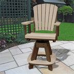 American Furniture Classics OS Home and Office Model 130-C-WWTB Arm Weatherwood on a Tudor Brown Base Counter Height Swivel Dining Chair