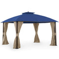 Garden Winds Replacement Canopy Top Cover for Broyhill Eagle Brooke Ashford Asheville Gazebo - Riplock 350 - True Navy - Will FI